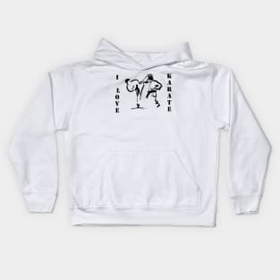 i love karate 1 Kids Hoodie